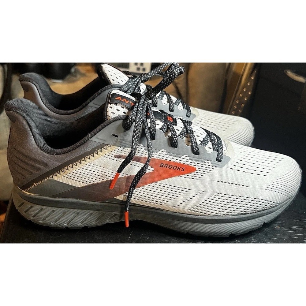 Brooks Anthem 5 Men's Size 11.5 Athletic Alloy/Pearl/Pumpkin Running Sneakers